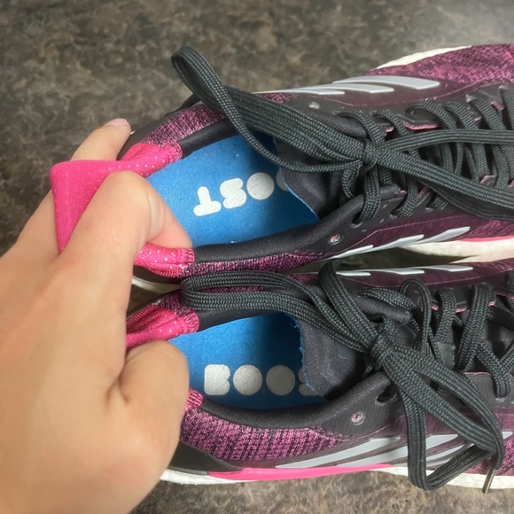 Adidas Pink Solar Glide Boost Running Shoes Women Size 7.5 - Picture 7 of 8